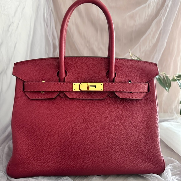 (Sold) Hermes Birkin 30 Bordeaux clemence leather - Picture 1 of 16